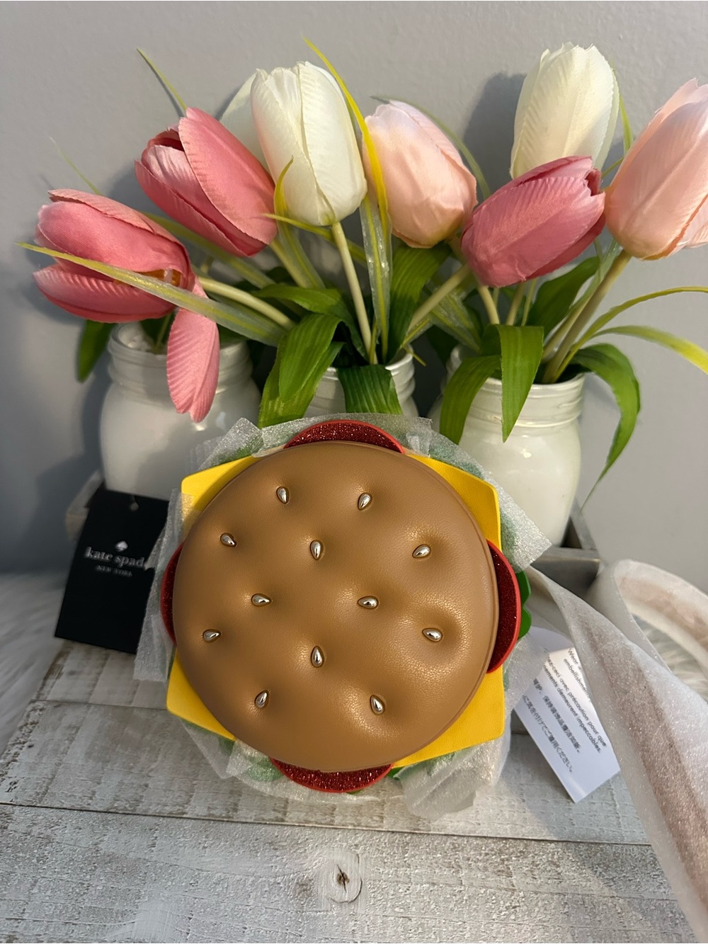 Nwt Kate spade snack bar cheeseburger 3d crossbody bag - Picture 3 of 11